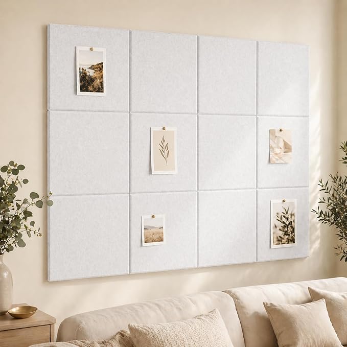 Large Cork Boards for Walls – 48" x 36" Self Adhesive Felt Wall Tiles
