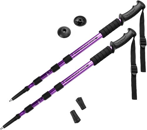 Adjustable 43" Shock-Resistant Trekking Pole & Hiking Staff - Crown Sporting Goods