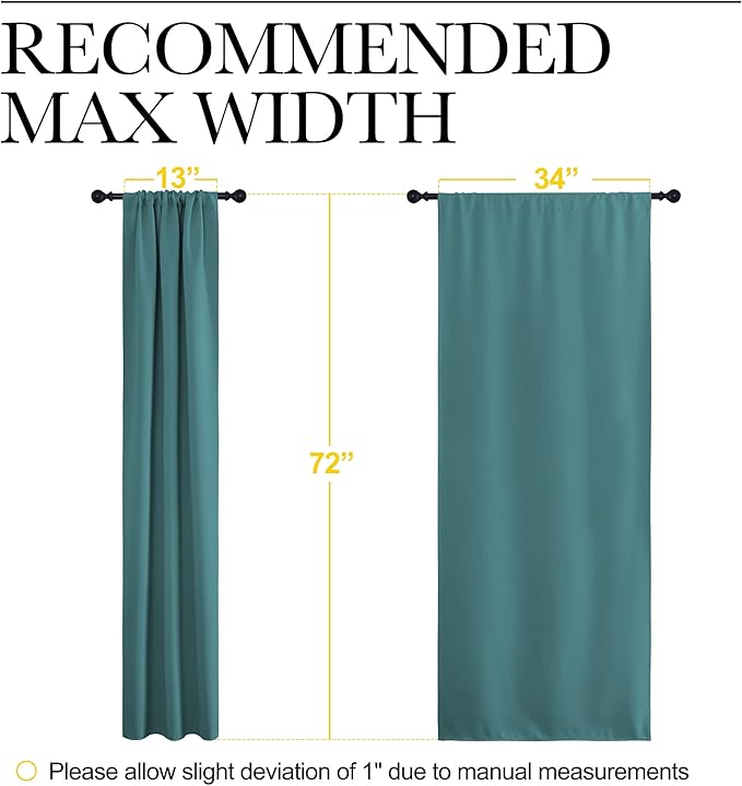 NICETOWN Blackout Curtains for Living Curtains, Three Pass Microfiber Noise