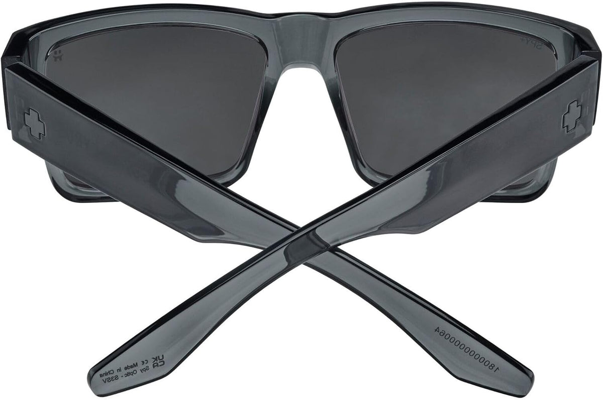 Spy Cyrus Sunglasses Translucent Gunmetal with Happy Gray Gunmetal Spectra Mirror