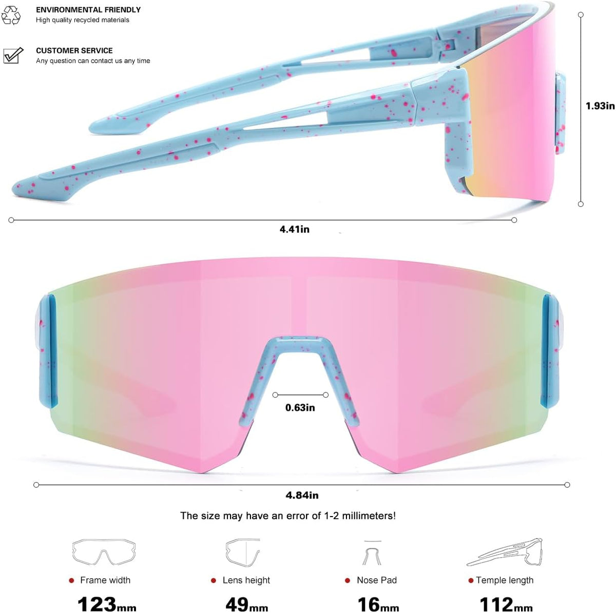 SEKKAF Youth Baseball Sunglasses - Lightweight Sports Eyewear for Kids Aged 6-12 | Perfect for Softball & Cycling