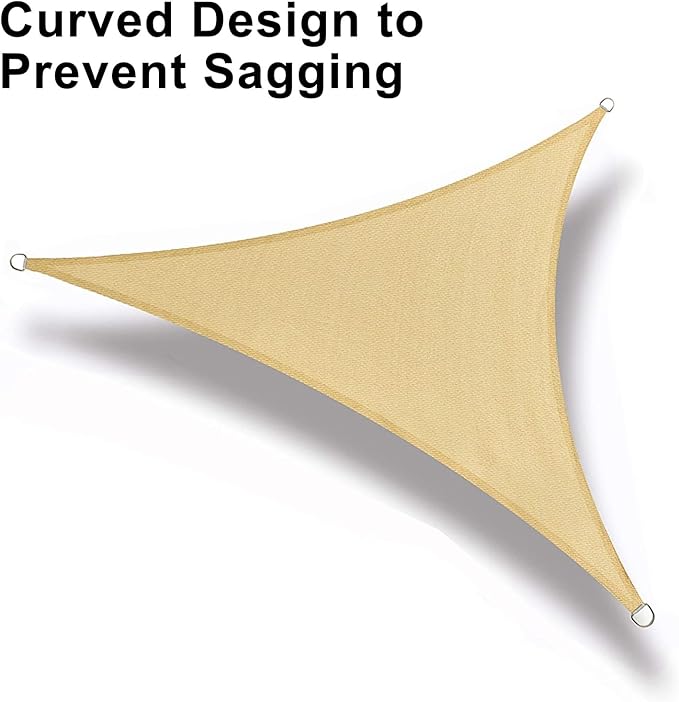 LOVE STORY Custom Size 9'x12'x15' Sand Sun Shade Sail Right Triangle Sunhsade Fabric Awning Canopy for Patio Backyard Carport Pergola (Customized)