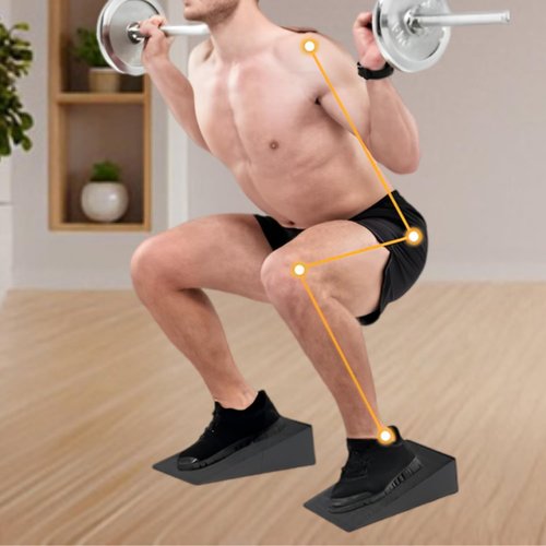 Deep Impact 2PCs Squat Wedge Block – Adjustable Slant Board for Heel Elevated Squats, Calf Raises, Weightlifting, Deadlift Platform, Foot Exercise Ramp for Enhanced Mobility & Strength