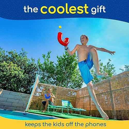 pindaloo Original Skill Game Toy with 2 Balls- Gifts for Kids and Adults Indoor & Outdoor Games, Ball Toys for Boys, Girls, & Teens - Gift Ideas, Fun Stuff, Develops Motor & Juggling Skills -Blue