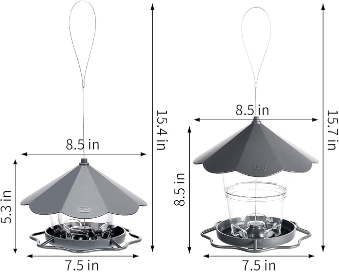 Hanizi Hanging Hummingbird Feeder with 2 Feeding Ports