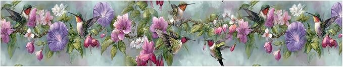 Morning Glory Wallpaper Border 196x4 Inch Removable Wall Border Peel and Stick