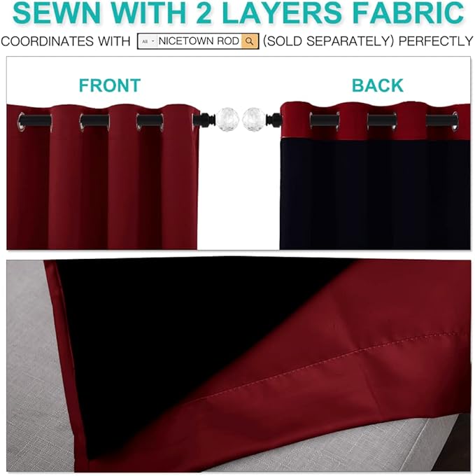 NICETOWN 100% Blackout Curtains