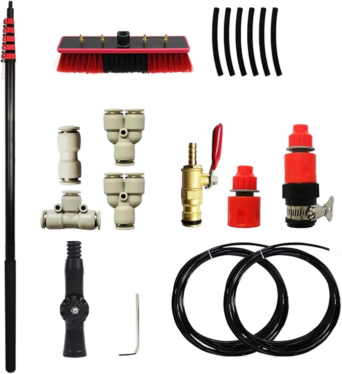 3.6m/12ft Window Cleaning Equipment Photovoltaic Panel Cleaning Extendable Cleaner Conservatory Roof Cleaning Tools,Suitable for Cleaner Conservatory Roof Photovoltaic Pa