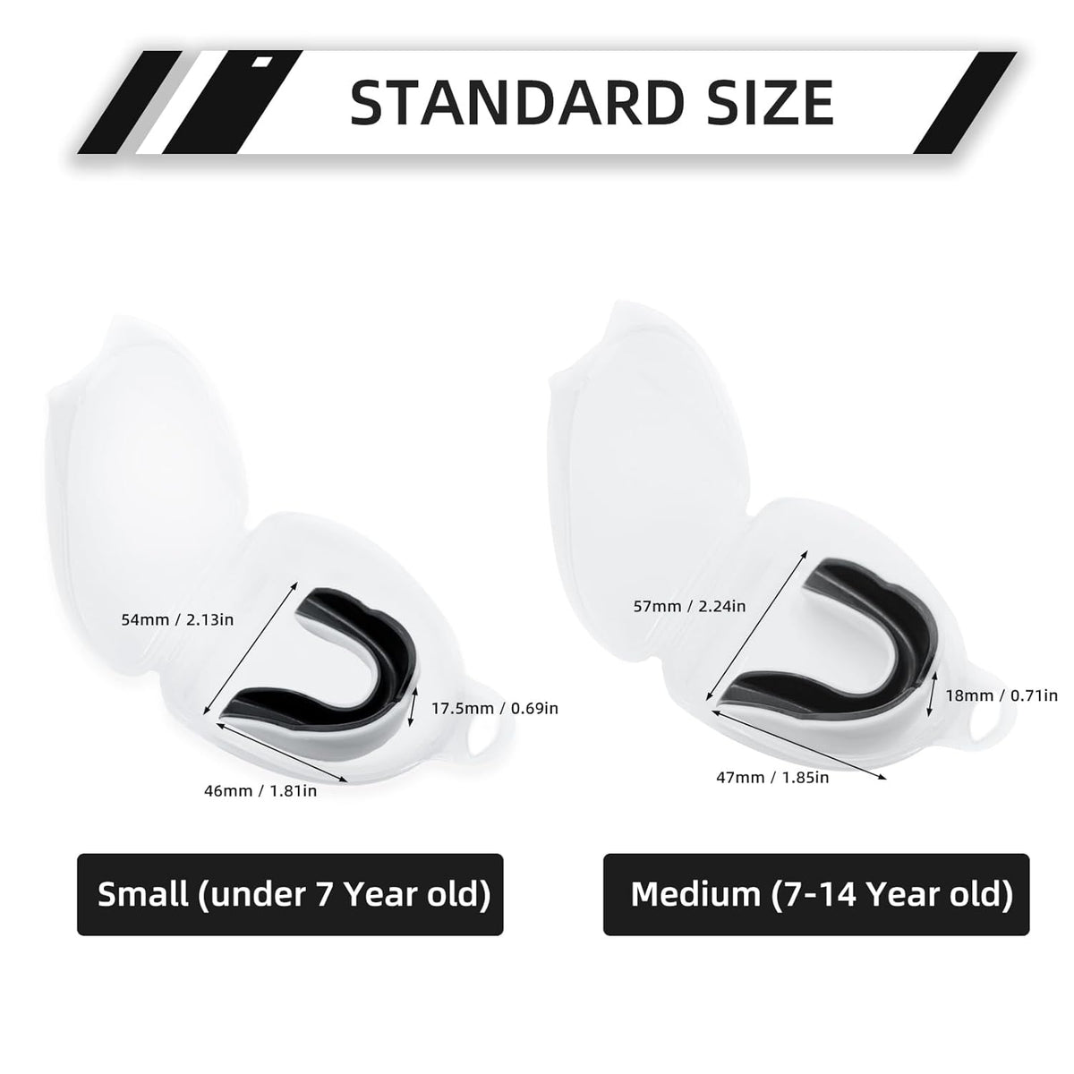 Skiennix Kids Mouth Guard - 5 Pack Youth Sports Mouthguards with Case for Football, Basketball & More