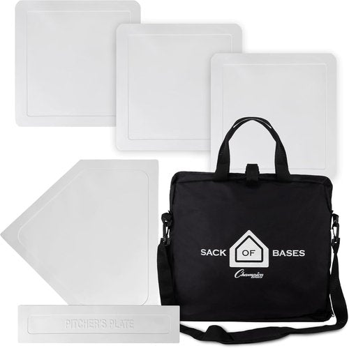 Champion Sports Throw Down Base Sets - Durable Baseball & Softball Practice Bases for All Training Environments