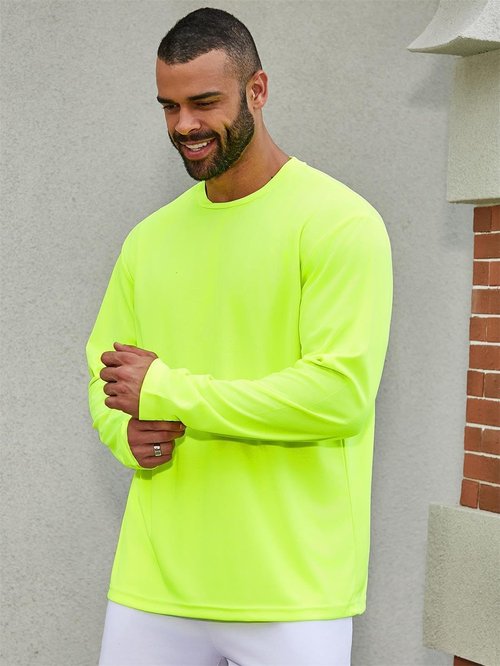 Gary Com Men's Long Sleeve Athletic T-Shirts - Quick Dry Workout Tee with UPF 50+ Sun Protection