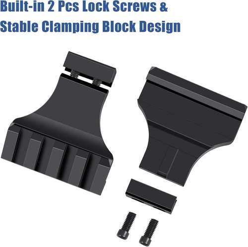 LONSEL 45° Picatinny Offset Rail Mount - Low Profile Aluminum Adapter for Flashlight & Laser Sight