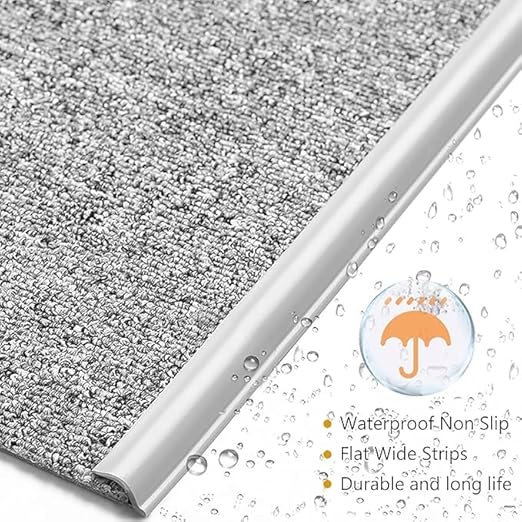 Self Adhesive Carpet Transition Strip with Edge Trim, Designed for Seamless Transitions from Carpet to Tile or Vinyl Floors, Perfect for Doorways.(Brown,15ft)
