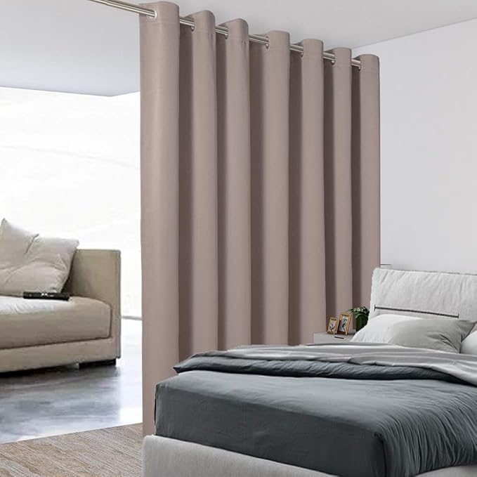 BONZER Room Divider Curtain Total Privacy Wall Noise Reducing Wide Blackout