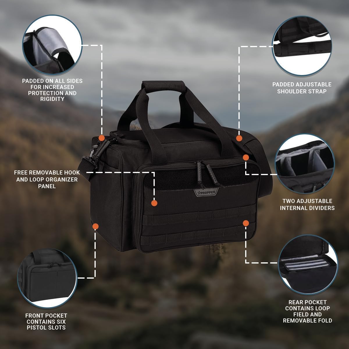 Tactical Range Bag Organizer for Shooting Gear | Propper Heavy-Duty Storage
