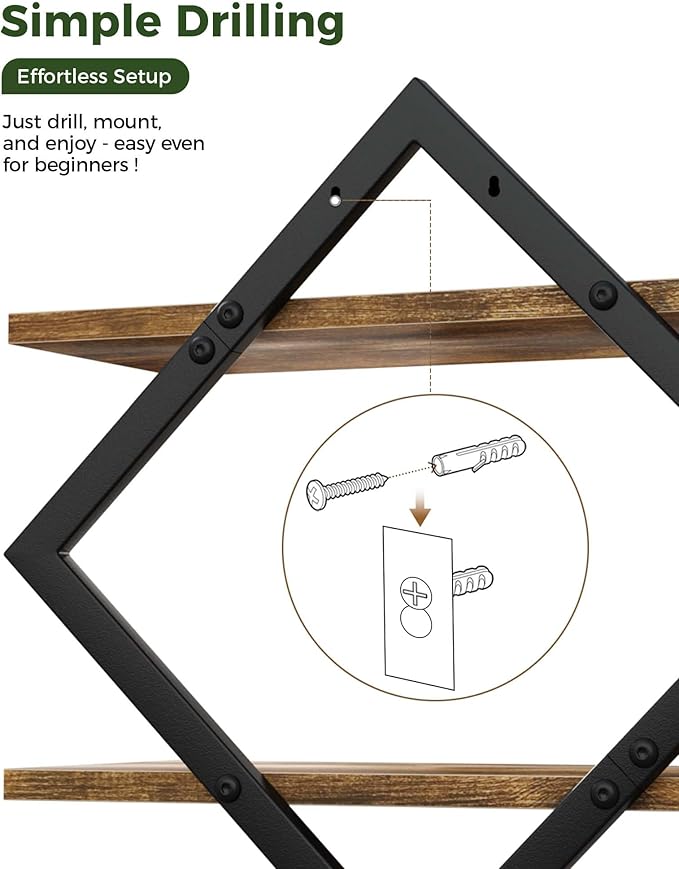 Bamworld Floating Shelves for Wall Planters for Indoor Plants Hanging Shelves