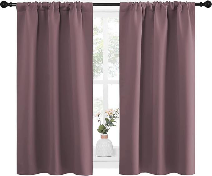 NICETOWN Kitchen Curtains, Short Blackout Curtains & Drapes, Small Window