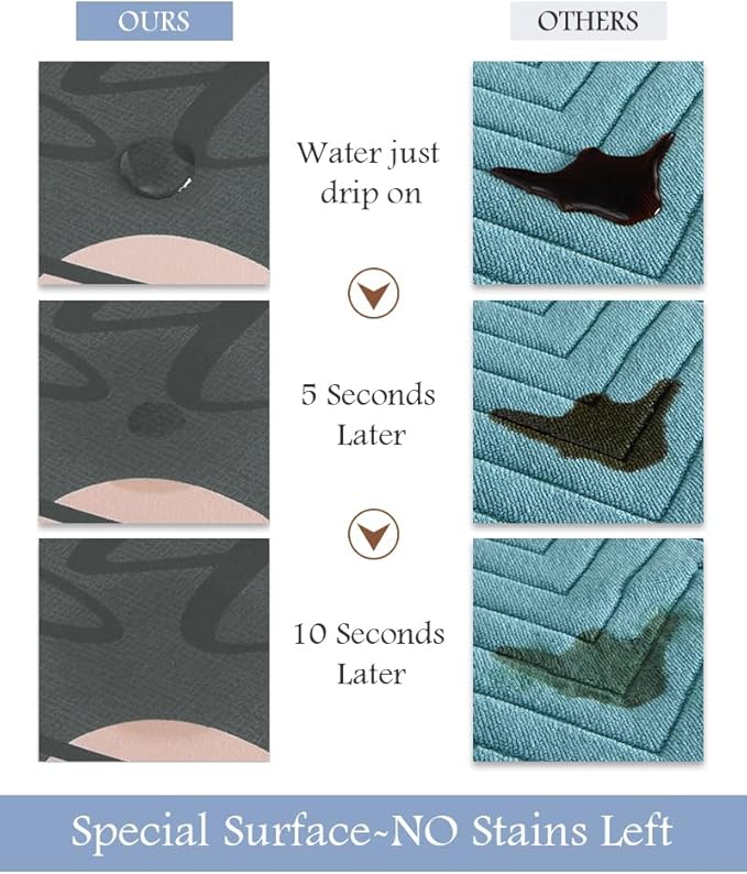 MontVoo-Bath Mat Rug Long Non Slip Super Absorbent Bathroom Runner Stain Resistant Quick Dry Thin Bathroom Mat Fit Under Door-24"x70",Pink