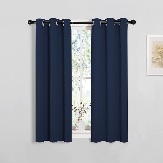NICETOWN Blackout Draperies Curtains, 1 Pair, 29 x 40 Inch, All Season Thermal