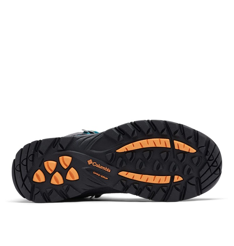 Columbia Womens Newton Ridge Plus Waterproof Amped, Shark/River Blue, 6 Wide