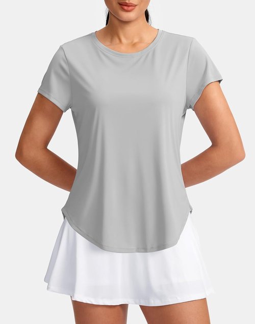 G Gradual Women's Athletic Yoga Tops - Lightweight, Quick-Dry Short Sleeve Gym Shirts | Loose Fit