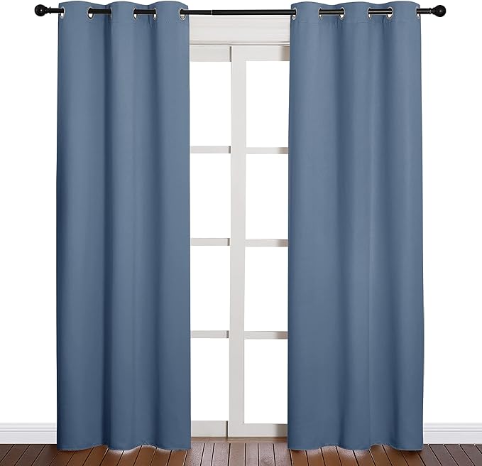 NICETOWN Triple Weave Thermal Insulated Ring Top Blackout Window Curtains