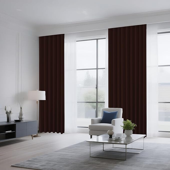 CUCRAF Blackout Curtains 90 inch Length 2 Panels Set, Rod Pocket Room Darkening