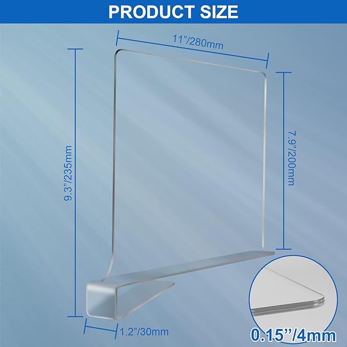 Acrylic Shelf Dividers for Closet Organization 6PCS Closet Shelf Divider Closet Dividers for Shelves Shelf Organizer for Closet Shelf Organizer For Wood Closet Separator Clear