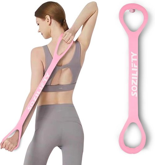 Figure 8 Resistance Band - Upgraded Elastic Stretch Bands with Storage Bag for Yoga & Pilates Workouts