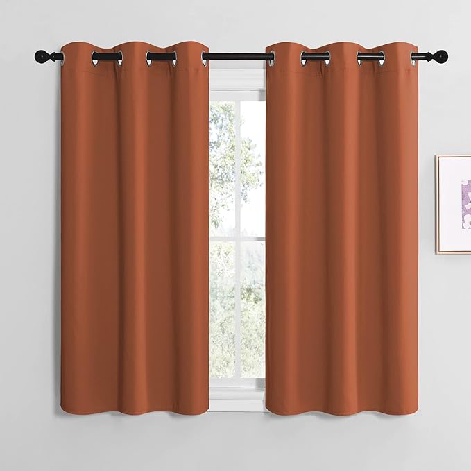 NICETOWN Bedroom Curtains 50 inches Long, Privacy and Thermal Insulated