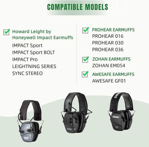 Howard Leight Gel Ear Pads - Replacement Cushions for Impact Sport, Pro, Sync & More | Comfortable Fit