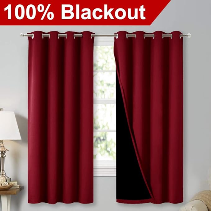 NICETOWN Cold Blocking Curtains, 100% Blackout Curtain Panels, Thermal