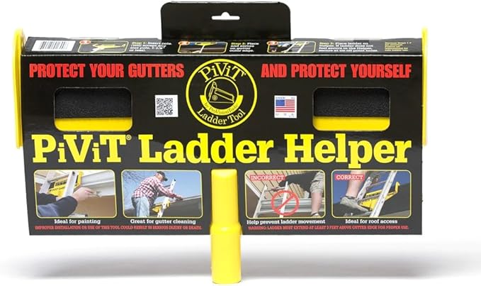 PiViT® Ladder Helper, Ideal for Painting and Gutter Cleaning. Safeguard Your Gutters from Scratches and Dents. ProVisionTools, Inc®