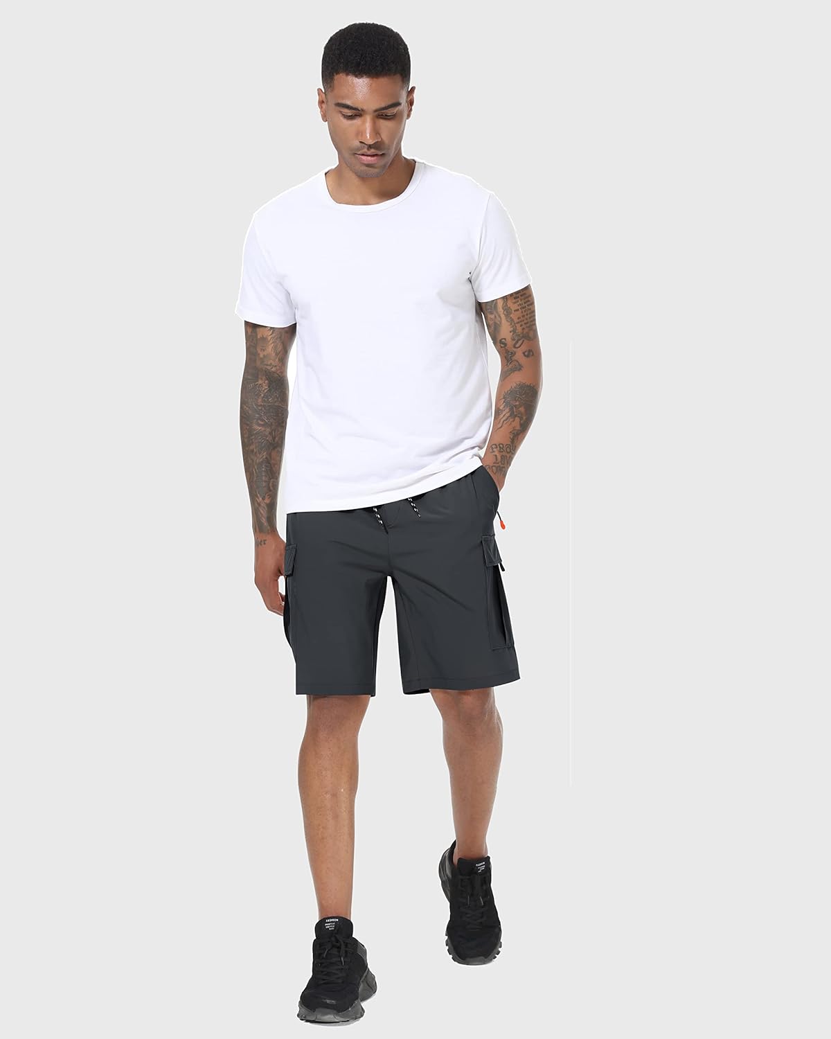 Skiennix Men's Cargo Shorts - Quick Dry Lightweight Stretch Hiking Shorts with 5 Pockets