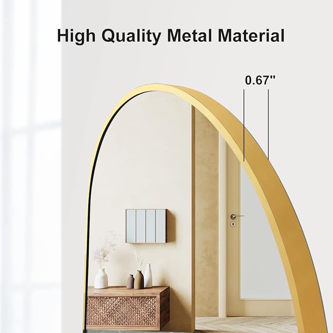 OGCAU 48'' x 16'' Full Length Mirror Wall-Mounted, Full Body Hanging Mirror