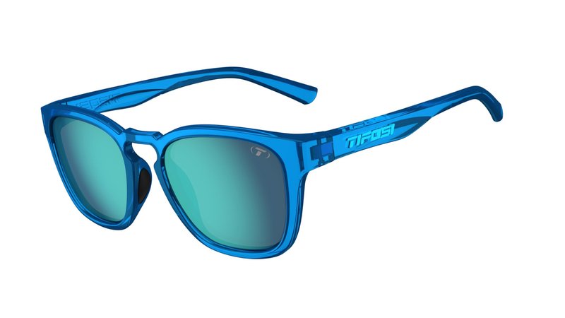 Tifosi Optics Smirk Sunglasses (Electric Blue, Sky Blue Mirror with AR)