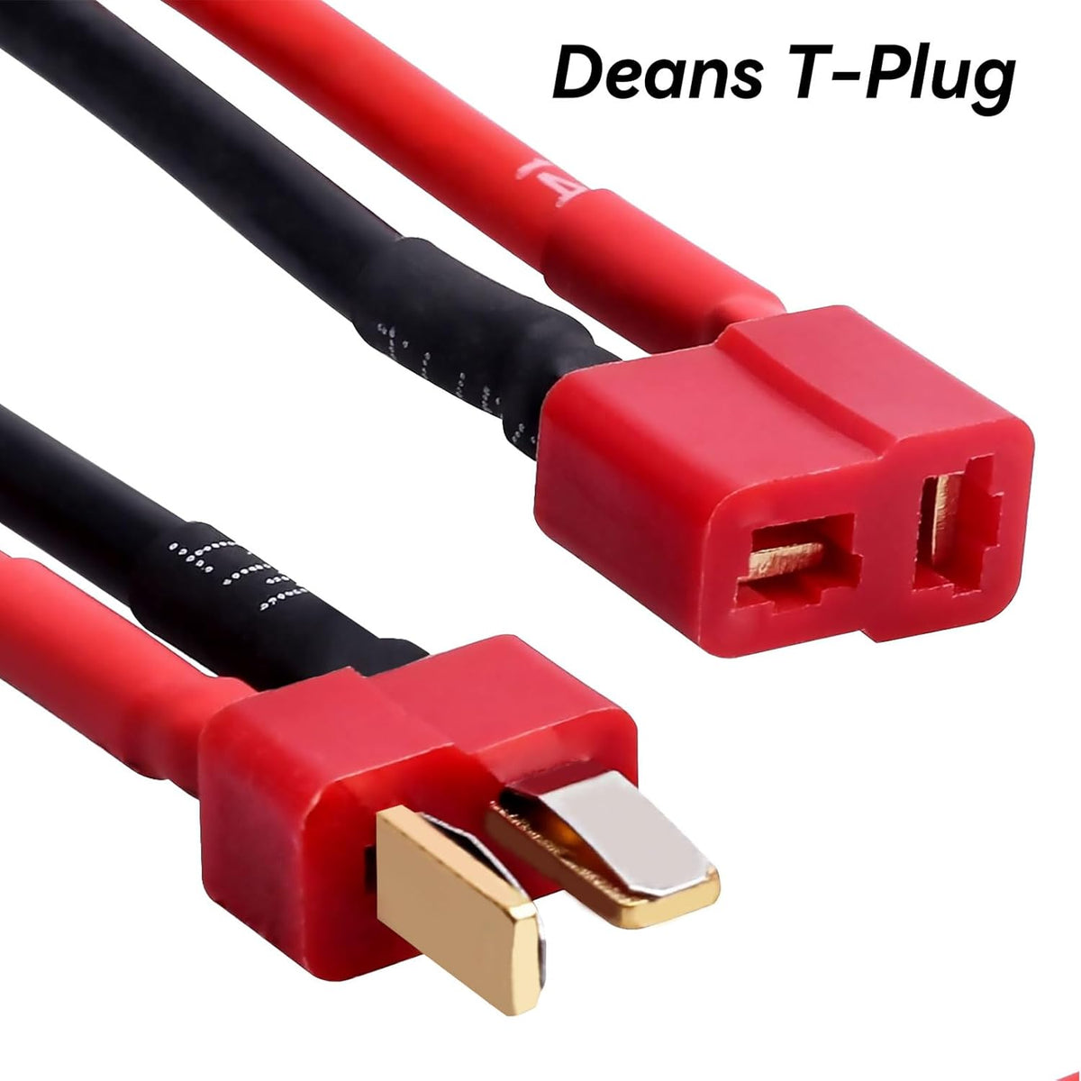 Tamiya Connector to Deans Adapter - 10 Pack 16AWG Male/Female Cable for RC Cars & Airsoft