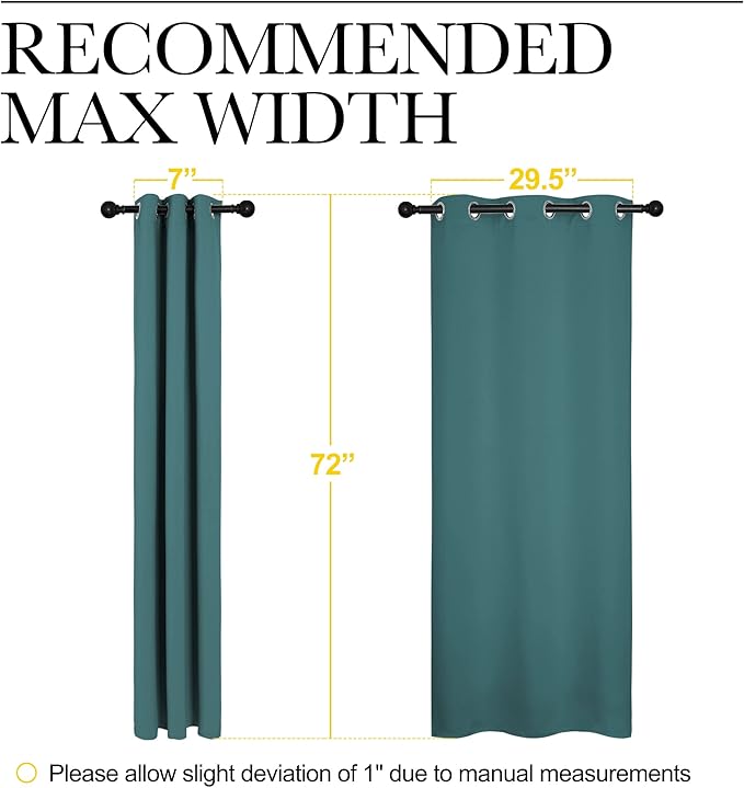 NICETOWN Bedroom Curtain Panels Blackout Draperies, Thermal Insulated Solid