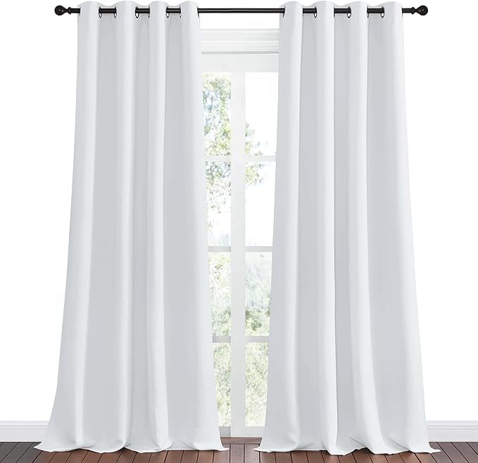 NICETOWN Room Darkening Curtain Panels, 2 Panels, 55 inches W x 102 inches