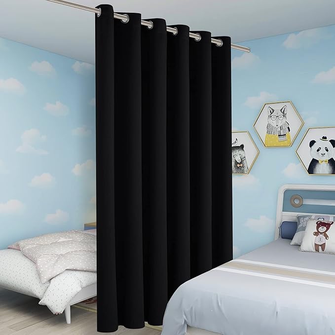 BONZER Room Divider Curtain Grommet Thermal Insulated Wide Blackout Curtains