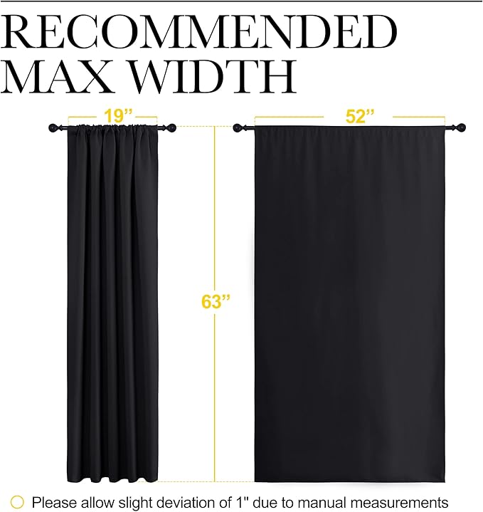 NICETOWN Black Out Window Curtains