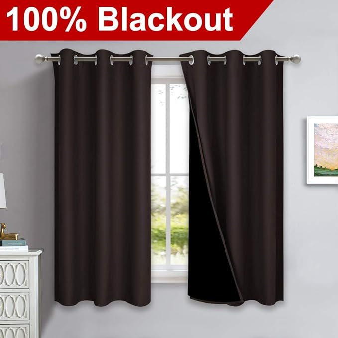 NICETOWN 100% Blackout Short Curtains