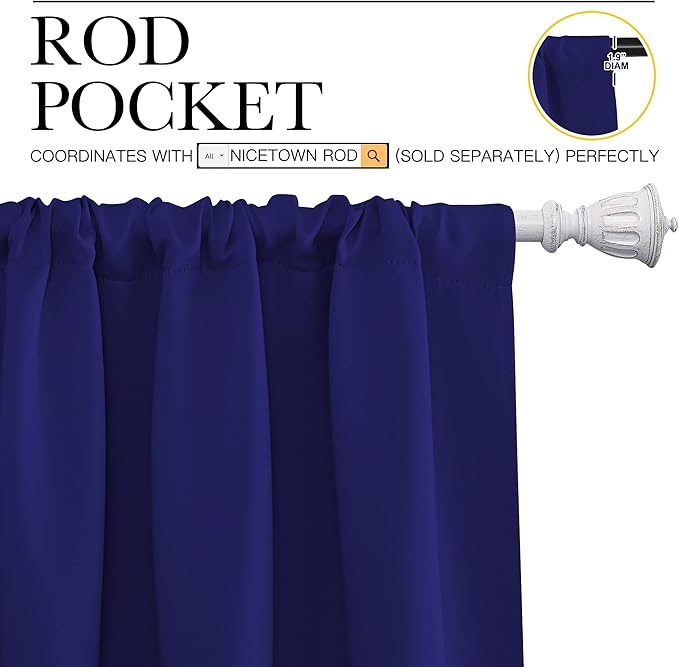 NICETOWN Bedroom Curtains Blackout Draperies