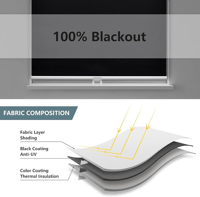Cordless Roller Shades Blackout Blinds