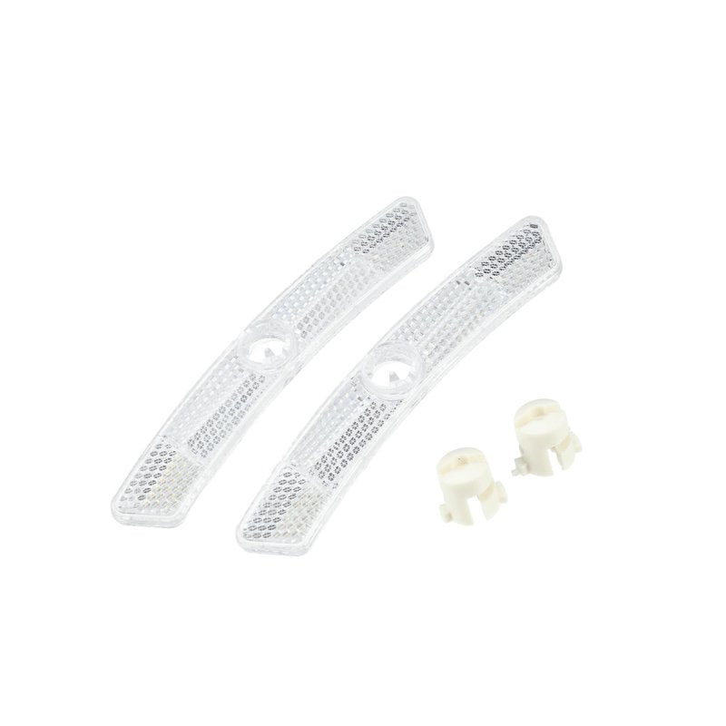 Partuto Bike Reflectors 5"x0.79"x0.47" Bike Warning Reflector White 1 Pair Replacement