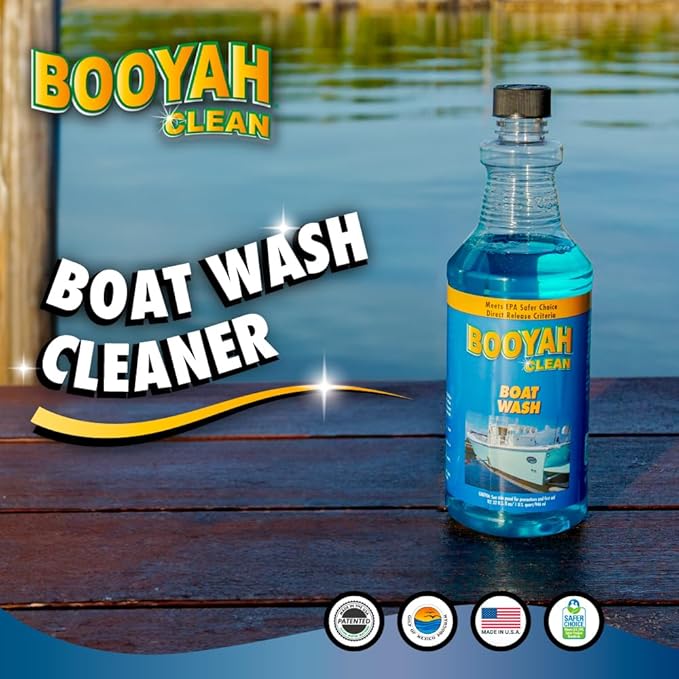 Booyah Clean Boat Wash – Only 4oz Per Gallon Super Concentrated Formula for Cleaning All Types of Watercraft – Meets EPA Safer Choice Direct Release Criteria