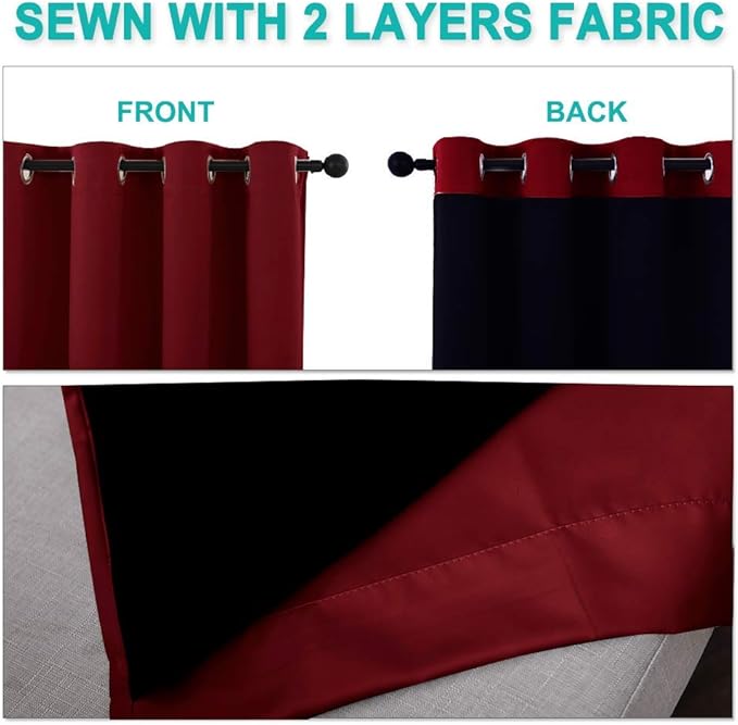 NICETOWN 100% Blackout Curtains
