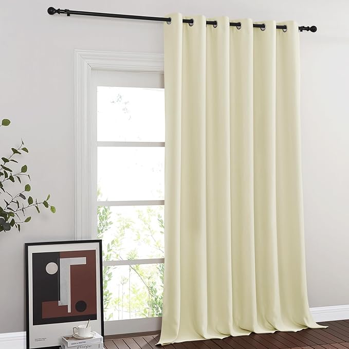 NICETOWN Room Divider Curtain 132 Inches Long, Wide Blackout Sliding Door
