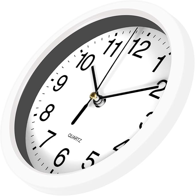 Silent Wall Clock Non Ticking, 6 Inch Wall Clocks Battery Operated, Small