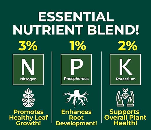 Premium Liquid Citrus Tree Plant Fertilizer - 3-1-2 Concentrate for Indoor Plants and Flowers by Gardenera | Organic Plant Food for Citrus Trees - 8oz